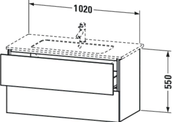 Image du produit Duravit Meuble sous-vasque L-CUBE 1020x481x550mm noyer naturel (102 x 48 x 55 cm)