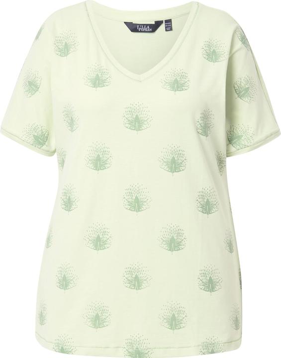 Produktbild Ulla Popken T-Shirt, Pfauen, Oversized, V-Ausschnitt, Halbarm (46, 48)