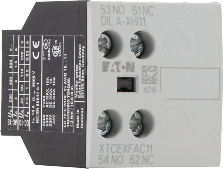 Immagine prodotto Eaton Blocco contatti ausiliari 1 contatto NA 1 contatto NC