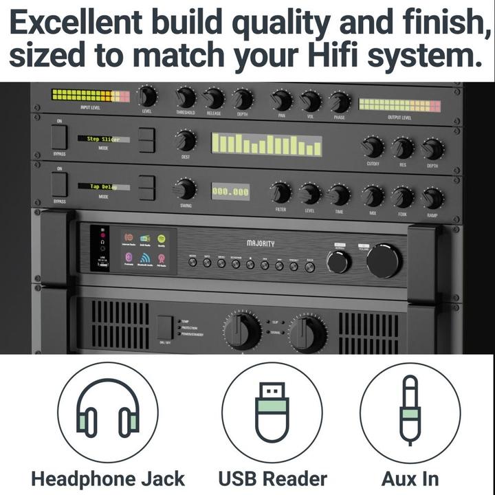 Produktbild Majority Fitzwilliam 3 Black (FM, DAB+, Bluetooth, WLAN)