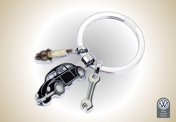 Actual product image Troika VOLKSWAGEN TYP1 Schlüsselanhänger Beetle, schwarz/silberfarben