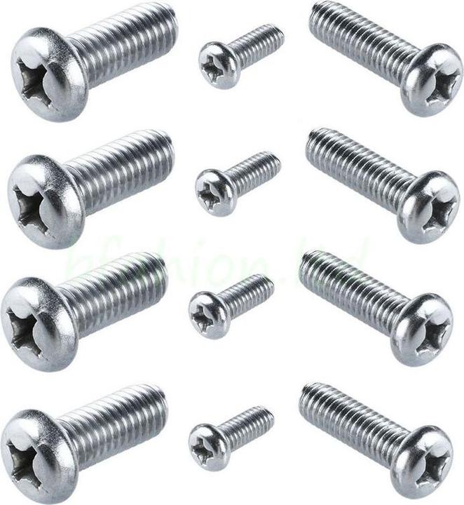 Produktbild Hermex 12×TV-Wandhalterungsschrauben Befestigungsmaterial VESA Schrauben M4 M6 M8 Set (1 Schrauben pro Stück)