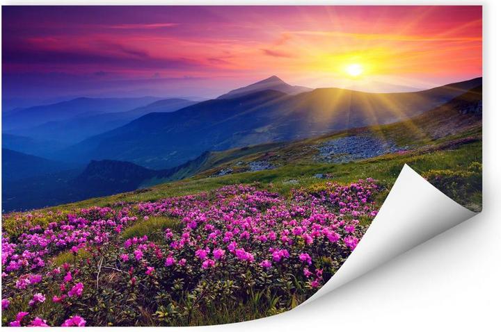 Image du produit Trenddeko Coucher de soleil dans les montagnes (150 x 100 cm)