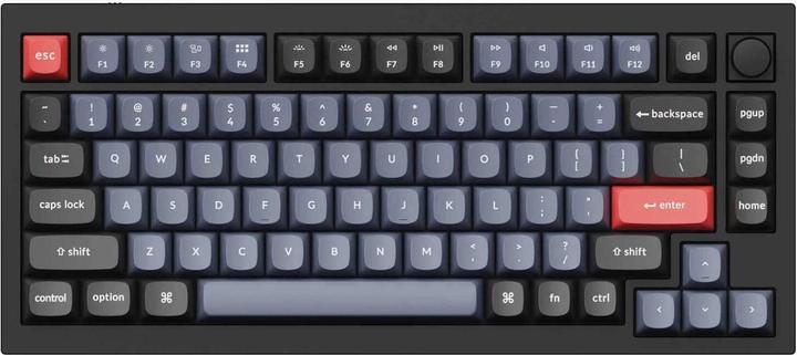 Image du produit Keychron Clé Q1 Bouton 75% Alu RGB Gat Brown bk H Q1-M3-FR (DE, Filaire)