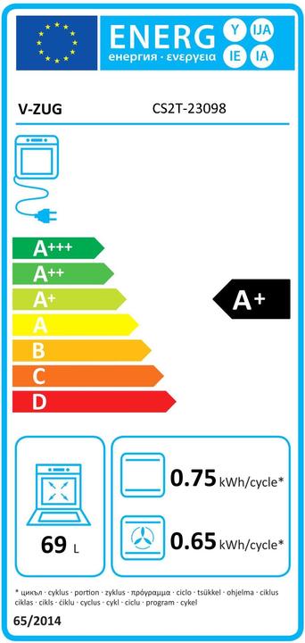 Energie-Label V-Zug 2309800000