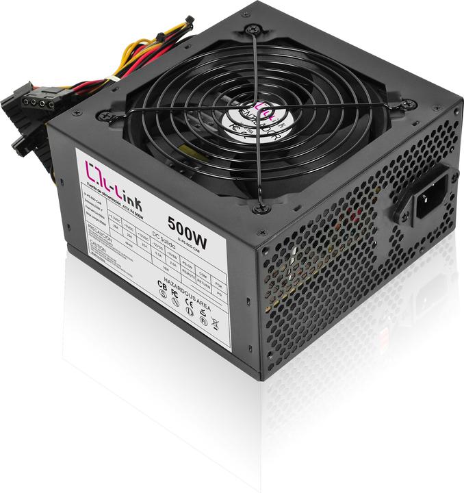 Immagine prodotto L-Link LL-PS-500-CAB Alimentatore 500 W 24-pin ATX Nero (500 W)