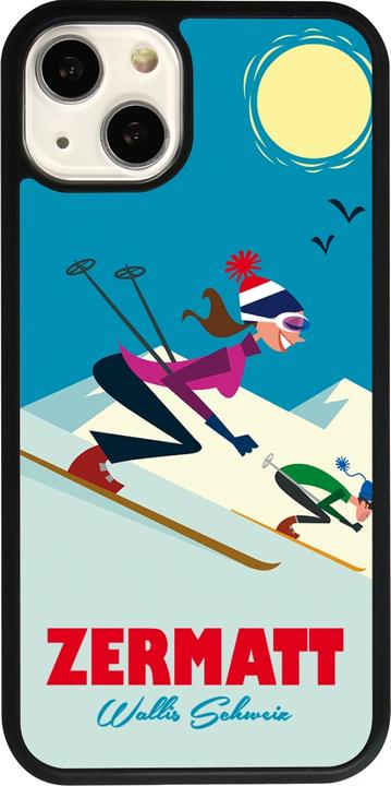 Image du produit PhoneLook Coque Silicone rigide noir Zermatt Ski Downhill (Apple iPhone 13)