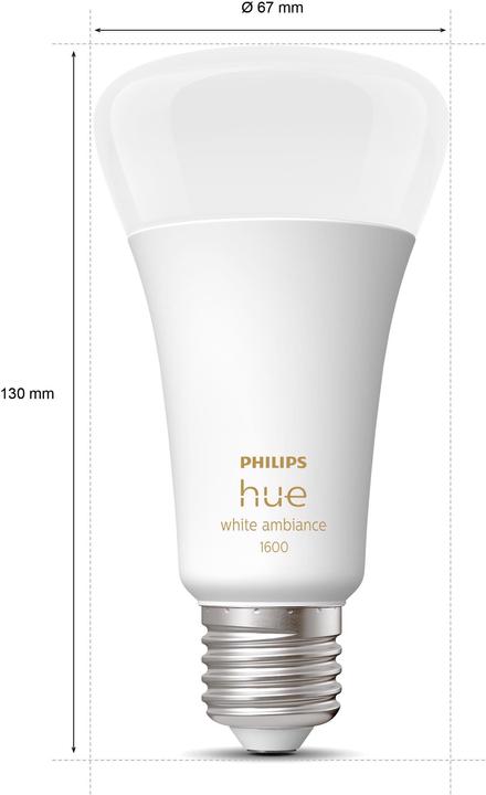 Produktbild Philips Hue White Ambiance (E27, 15 W, 1600 lm, 1 x, F)