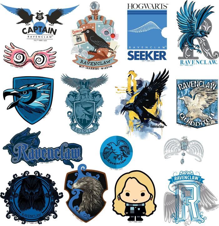 Actual product image Deluxe Ravenclaw Stickers (Pack of 50)