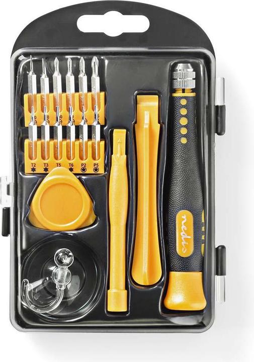 Produktbild JTI Handy-/Tablet-Reparaturset | 17-in-1 | Tablet/PC/Smartphone | Kreuzschlitz-Bits | Schlitz-Bits | Pen
