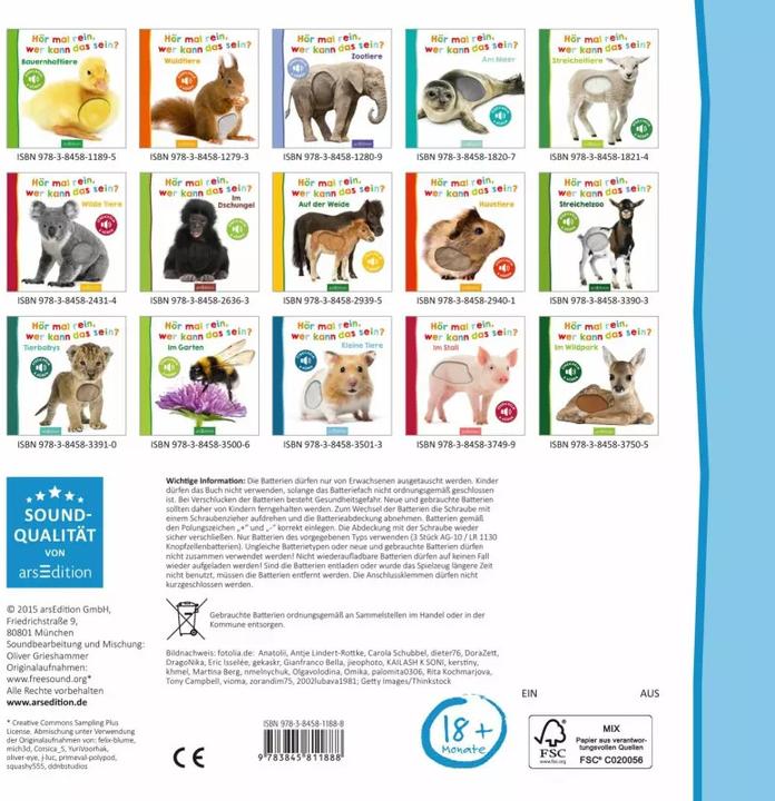 Actual product image Listen, who could that be? Favorite Animals (German)