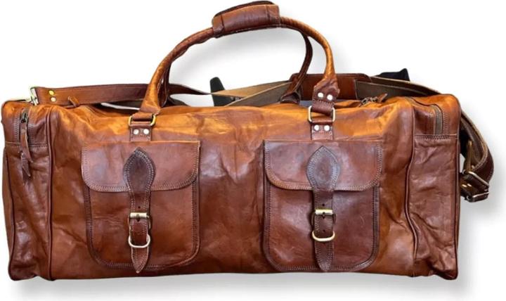 Louisa Lee Reisetasche Tragtasche Umhängetasche Vintage Handgefertigt Leder No.11