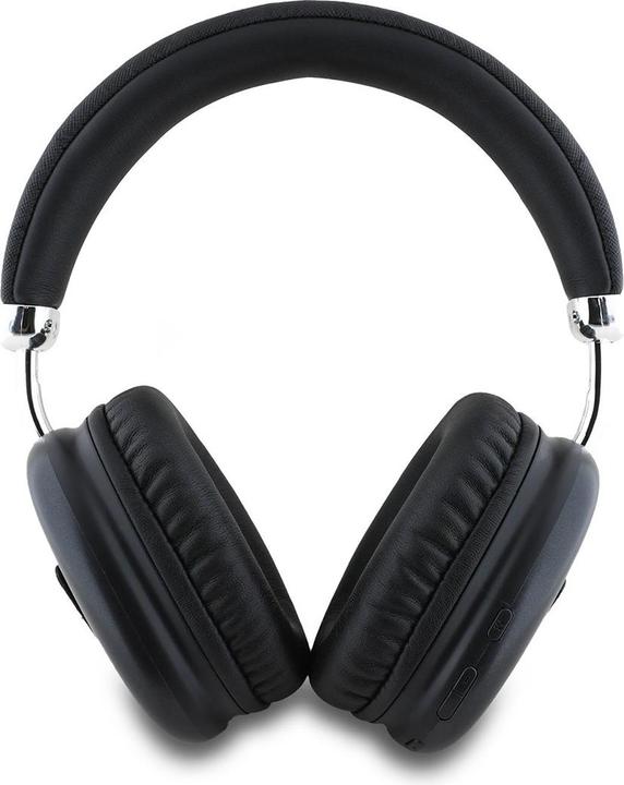 Guess Casque sans fil Saffiano PU Leather Triangle Logo Noir (32 h, Sans fil)
