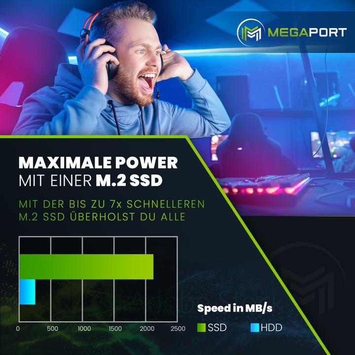 Produktbild Megaport Gaming PC Intel i9 • GeForce RTX 3080 Ti 12GB • 32GB RAM (Intel Core i9-11900F, 32 GB, 2000 GB)