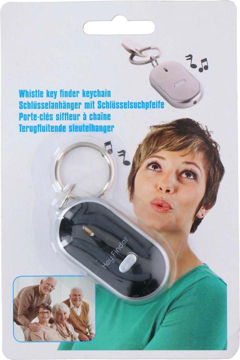 Green E Whistle key finder keychain