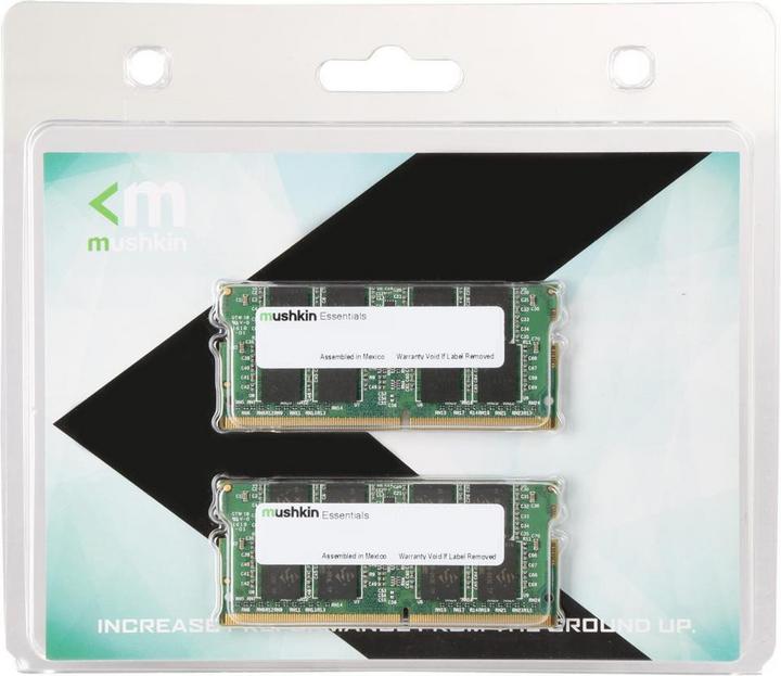 Produktbild Mushkin D4S64GB 2666-19 Essentials 1,2v K2 MSK (2 x 32GB, 2666 MHz, DDR4-RAM, SO-DIMM)