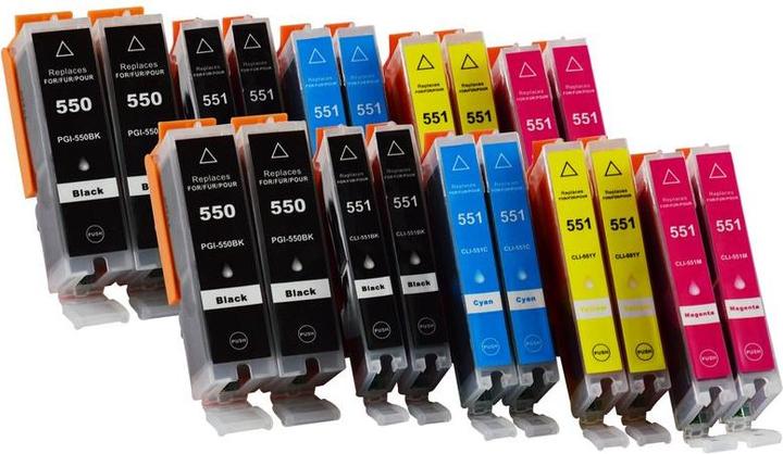 Produktbild Hermex Kompatible Tintenpatrone XL für Canon PIXMA MG5650 (M, Y, BK, C, PGBK)
