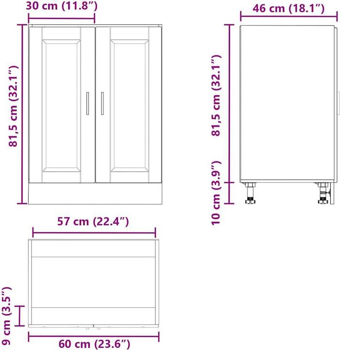 Actual product image VidaXL Lyman (40 x 31 x 60 cm)