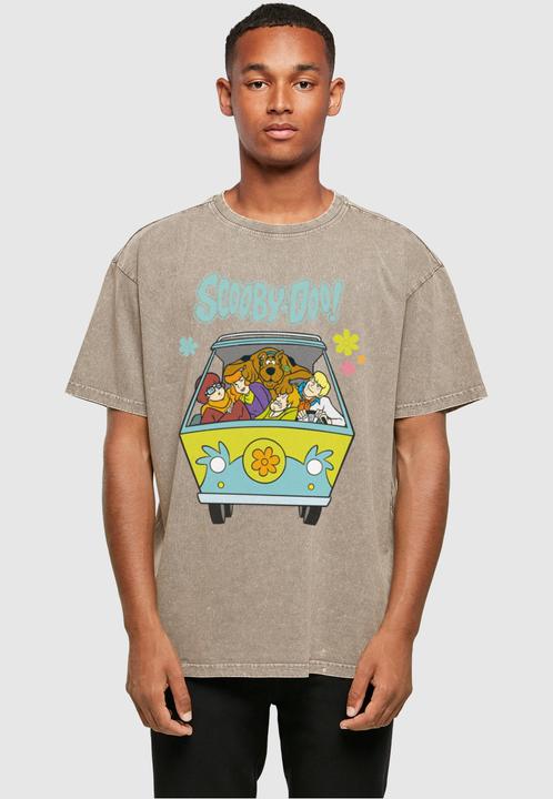 Image du produit Absolute Cult Scooby Doo - Groupe Mystery Machine Acid Washed Oversized Tee - 115125 (M)