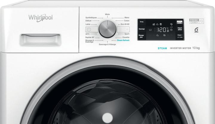 Image du produit Whirlpool Lave-linge posable - FFBR 10489 BSV FR (10 kg, Gauche)