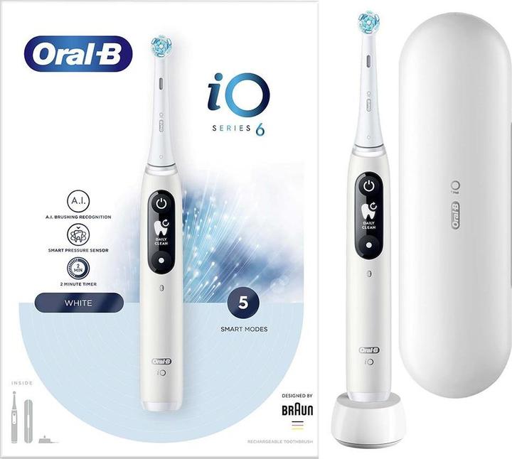 Actual product image Oral-B iO 6 White (Oscillating toothbrush)