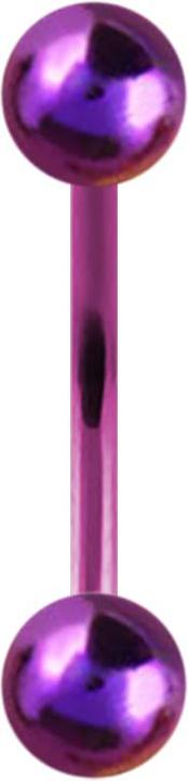 Immagine prodotto Star Piercing Micro Banana viola con due palline (senza ottone, Titanio G23)