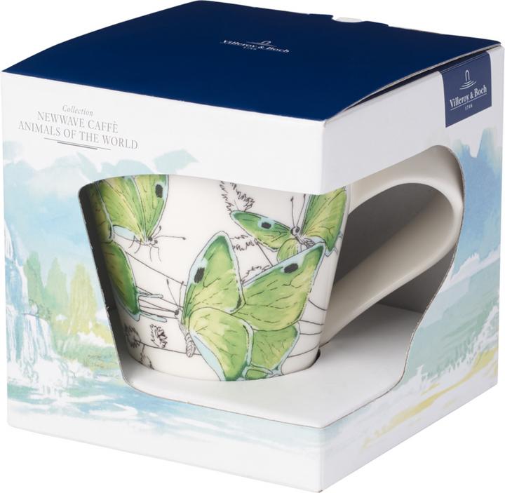 Produktbild Villeroy & Boch Becher mit Henkel (Geschenkkarton) NewWave Caffè Deep green hairstreak (300 ml, 1 x)
