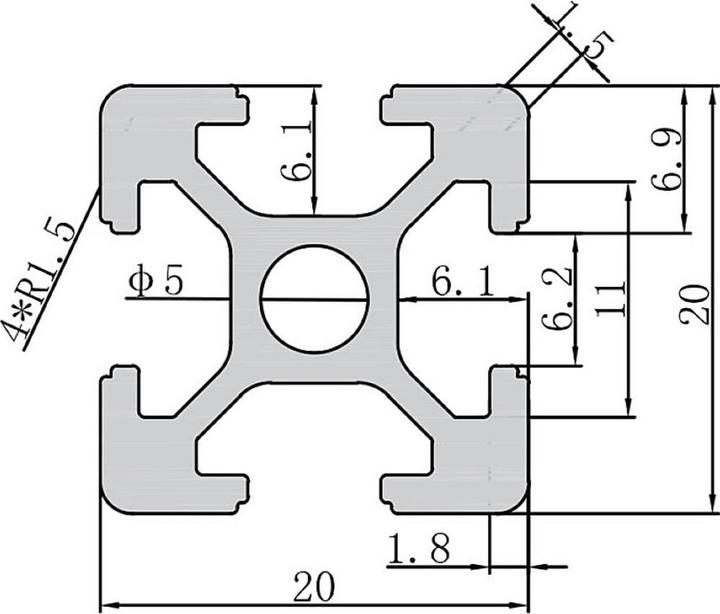 Actual product image Tru Components Streben-Profil