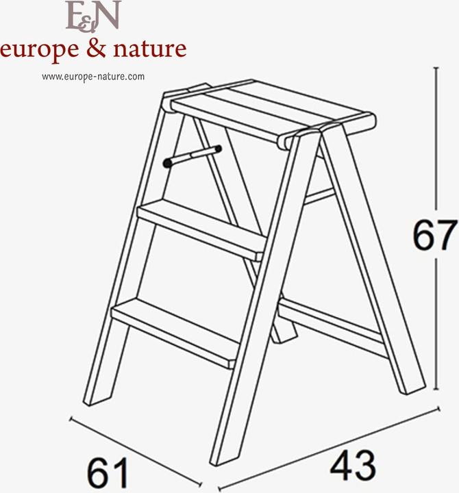 Produktbild Europe & Nature Trittleiter (Trittleiter, 43 cm)