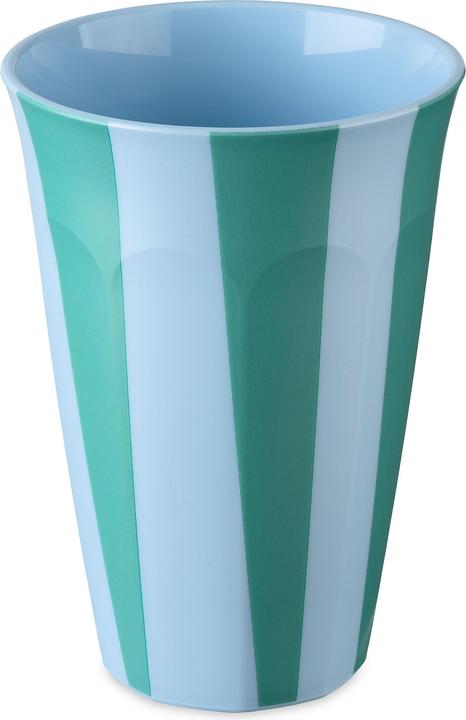Koziol Trinkbecher Nora L Stripes 450 ml, 1 Stück, Sweet Blue (0.45 l, 1 x)