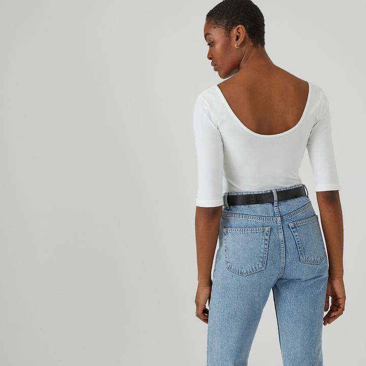 Actual product image La Redoute Collections T-shirt with ballerina neckline (L)
