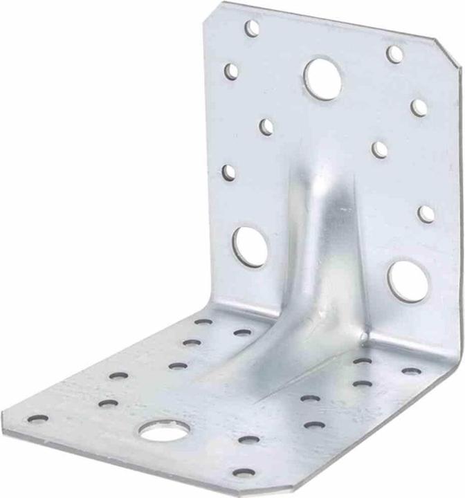 Actual product image Alberts Heavy duty angle connector w. bead 100 x 100 x 90 mm, sendzimir galvanised, 1 pc. (Angle connector, 1 pcs.)