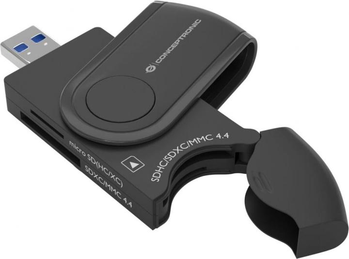 Productafbeelding Conceptronic Kaartlezer USB3.0 2xSD,2xMicroSD sw (USB 3.0)