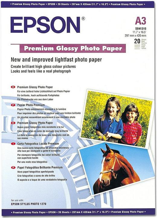 Produktbild Epson Premium Glossy (255 g/m², A3, 20 x)