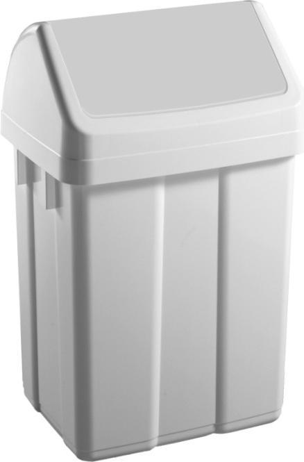 Produktbild Linum Mülltonne mit Klappdeckel weiss 50lt 36x29x65cm (50 l)
