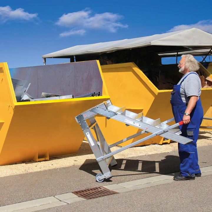 Actual product image Munk Mobile work platform, step width 600 mm, aluminium ribbed 4 steps (Scaffolding, 131.50 cm)