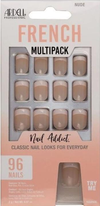Ardell Nail Addict French Multipack Nude 96 Stk (Kunstnägel, Nude)