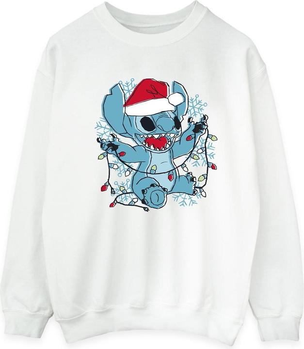 Disney Lilo And Stitch Christmas Lights Sketch Sweatshirt (M)