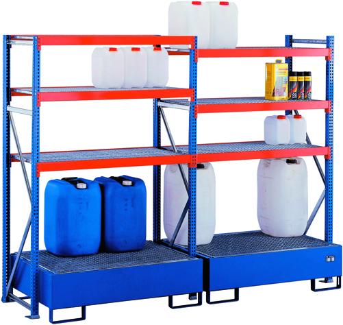 Produktbild Schulte Lagertechnik Kombigrundregal 2000x600 mm - 3 Holmpaaare á 1250 mm
