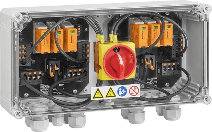 Image du produit Weidmüller Boîte de jonction de générateur PV Next pour onduleurs string avec 2 MPPT DC 3I 3O (Fiche solaire)