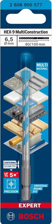 Produktbild Bosch Professional Zubehör Expert HEX-9 MultiConstruction Bohrer (6.5 Millimeter)
