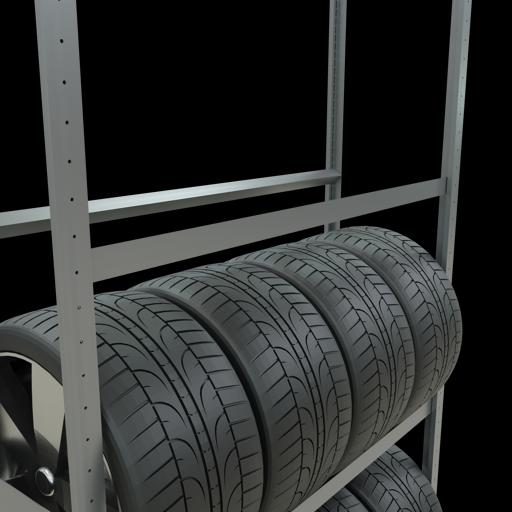 Actual product image Schulte Lagertechnik Wheels basic rack MULTIplus150