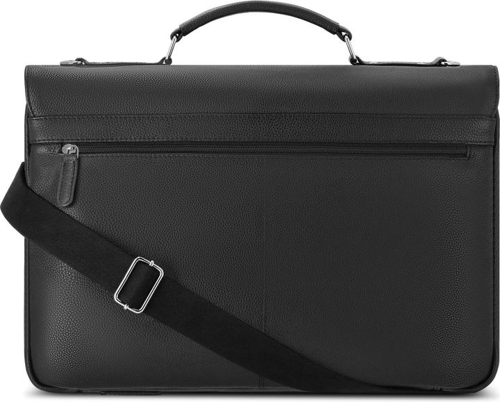 Actual product image Bugatti Valencia briefcase XL leather 3 main compartments 43 cm laptop compartment (15")