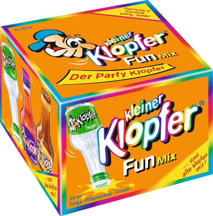 Kleiner Klopfer Liqueur assortment, liqueur with dye (9 x 2 cl)