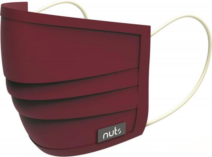 Nuts HEIQ Viroblock Textile Mask Red (1 x)