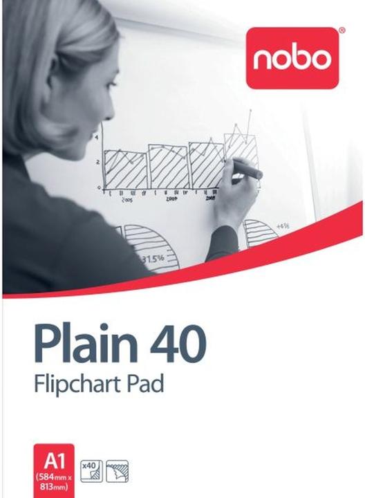 Actual product image Nobo Flipchart pad 58x81cm 34631165 blank 40 sheets