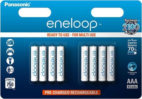 Actual product image Panasonic Eneloop (8 pcs., AAA, 800 mAh)