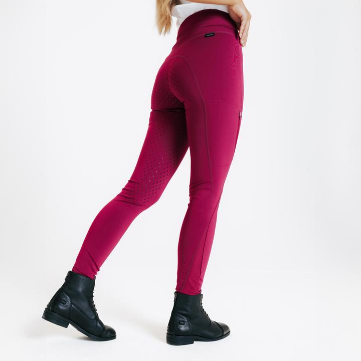 Produktbild Fouganza Reitleggings 500 Full Grip Damen lila (XL)