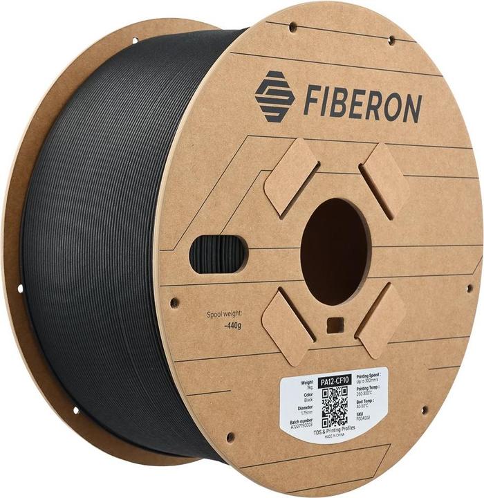 Actual product image Polymaker PA12-CF10 1,75mm BLACK 3kg (Nylon, 1.75 mm, 3000 g, Black)