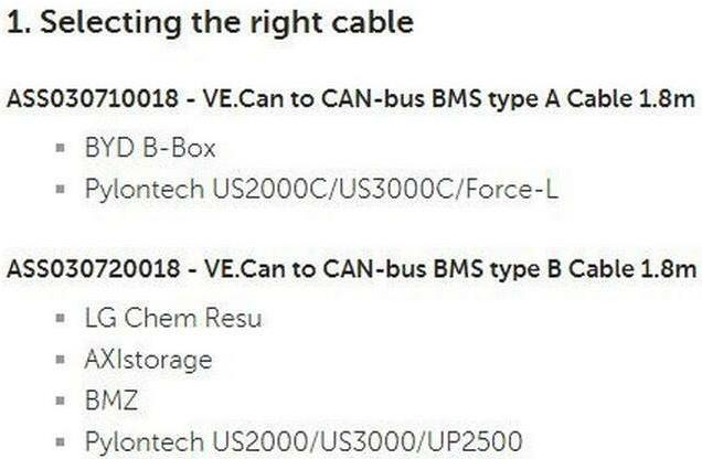 Immagine prodotto Victron Energy VE.Can a CAN-bus BMS tipo A ASS030710050 Cavo di collegamento (Spina solare)